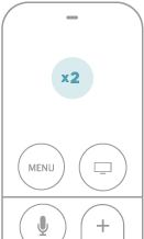 Pressing twice on the Apple TV remote